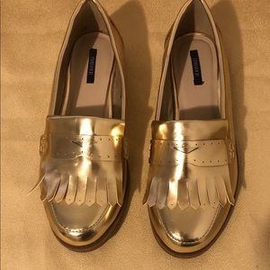 Forever 21 Gold Loafers with Fringe